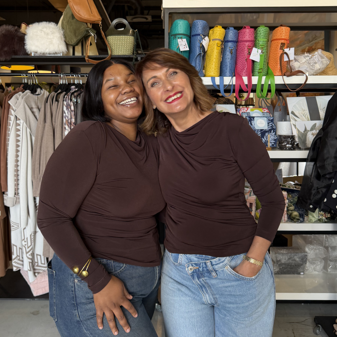 Cowl Neck Everyday Top in Chocolate